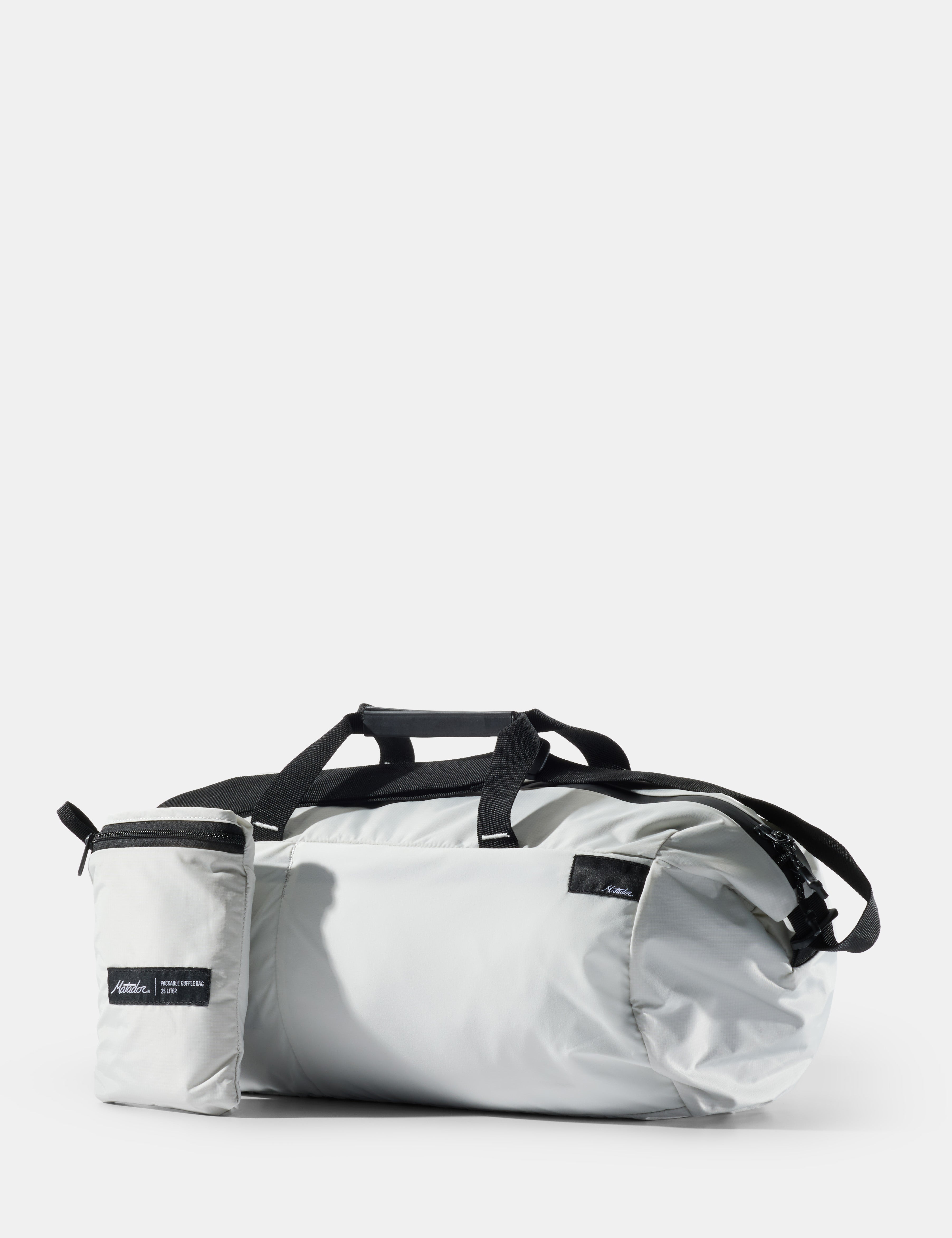 best expandable duffel bag for travel Matador ReFraction Packable Duffle Bag (Arctic White)