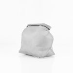 3/4 view of Arctic white waterproof toiletry case on white background