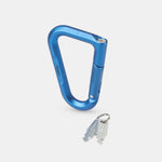 Glacier Blue BetaLock and 2 keys on light gray background