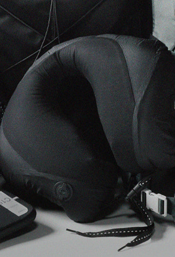 black travel neck pillow