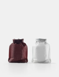 garnet  and white soap bar case on a white background