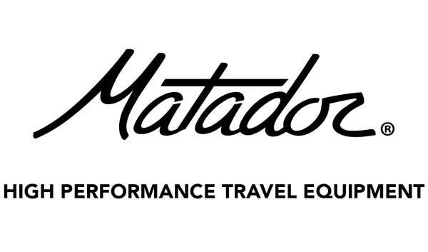Matador logo with tagline below: High performance travel equipment