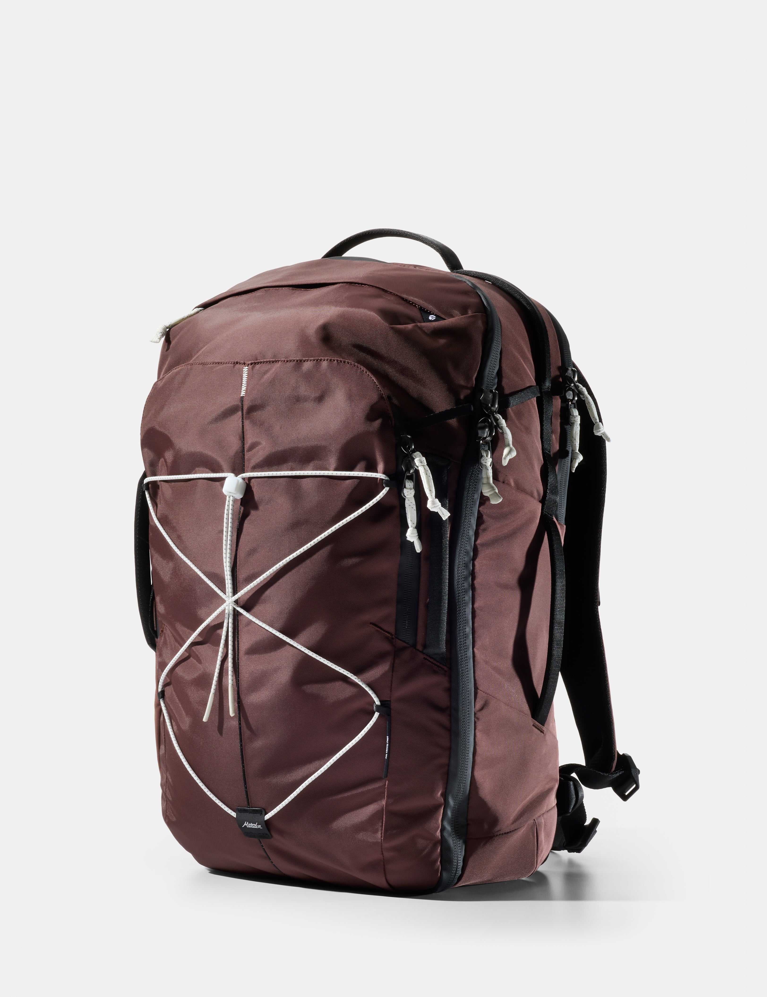 garnet backpack on a white background