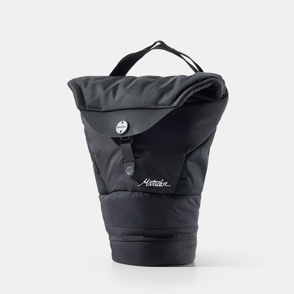 Black camera base layer with a visible brand logo on a white background