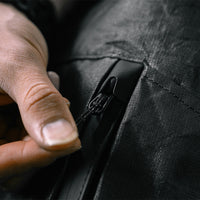close up view of zipper garage