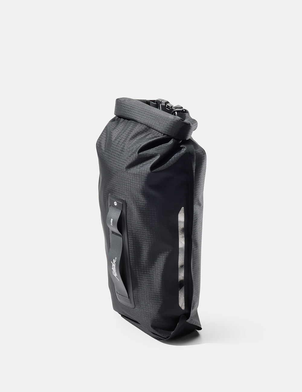 Black dry bag on a white background