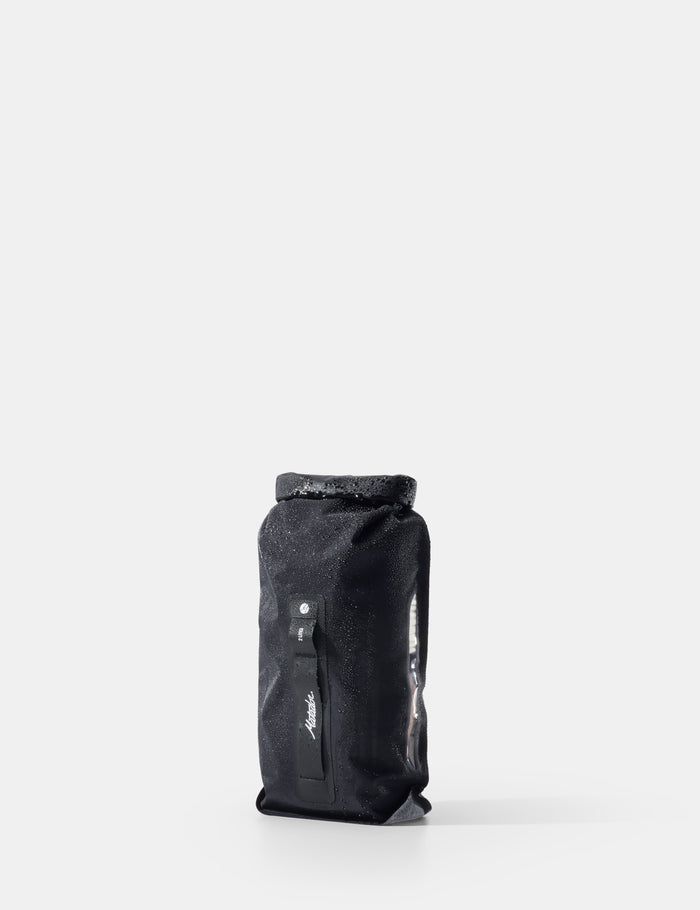 Black dry bag on a white background