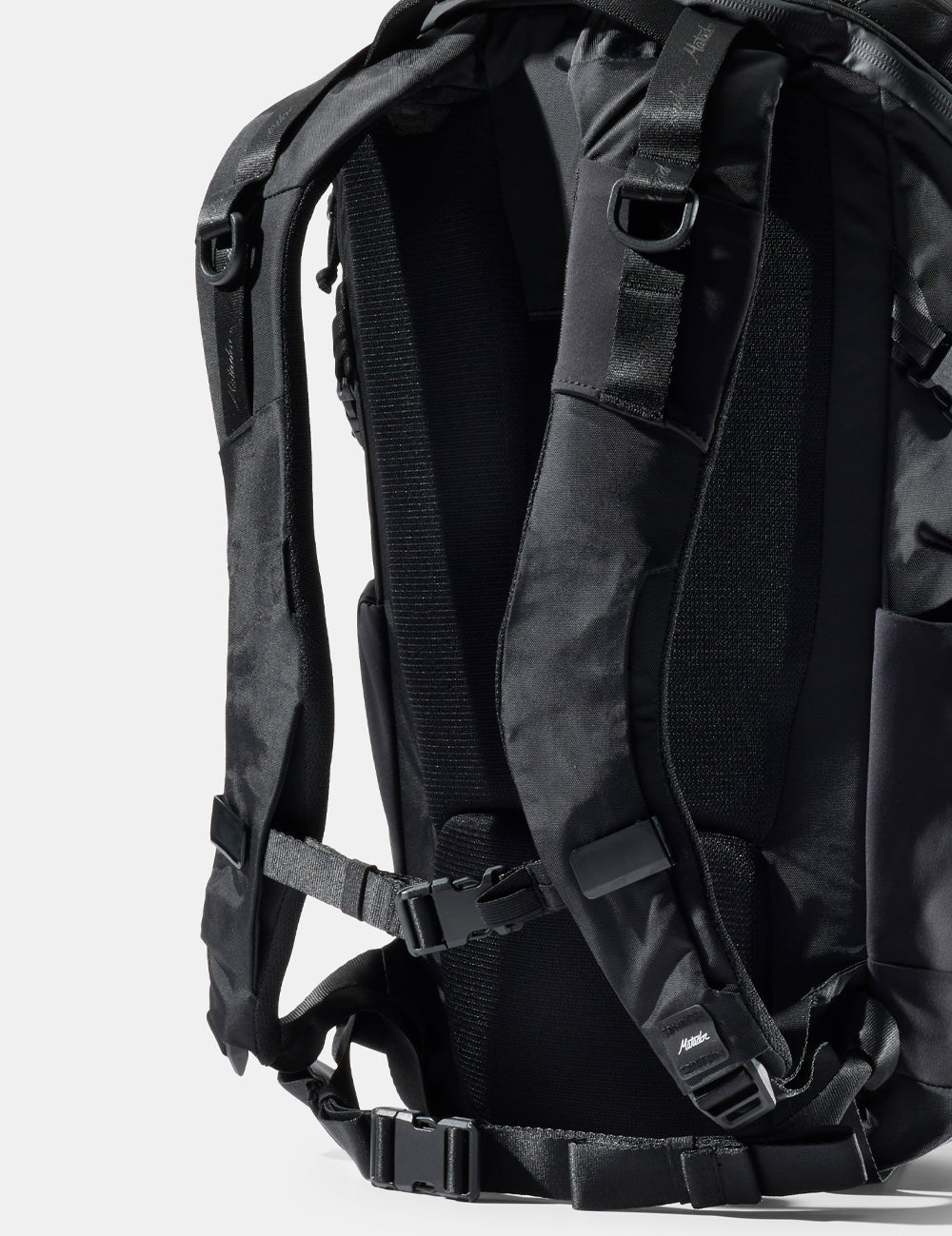 black backpack straps