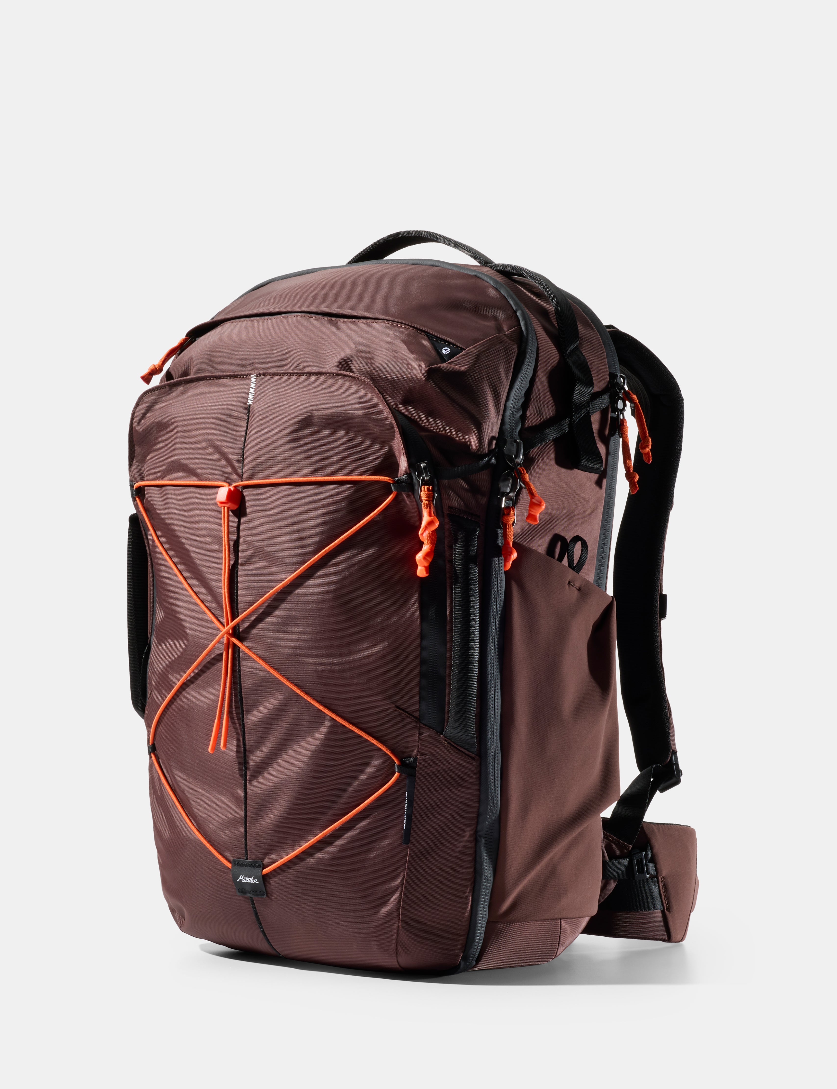 garnet bag with orange cord and pullers