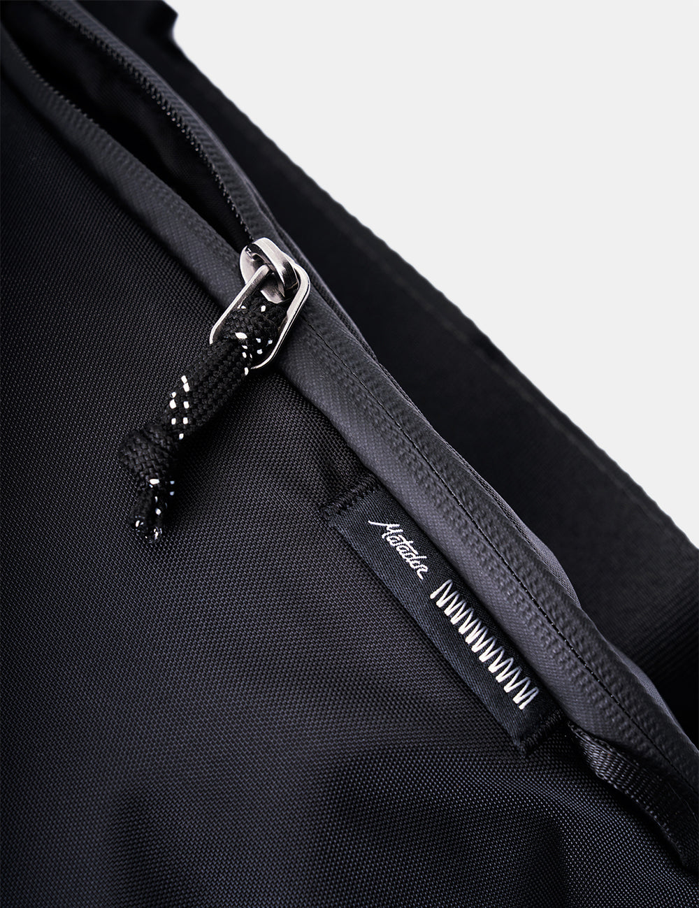 close up view of black zipper