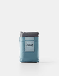 blue pocket blanket on white background