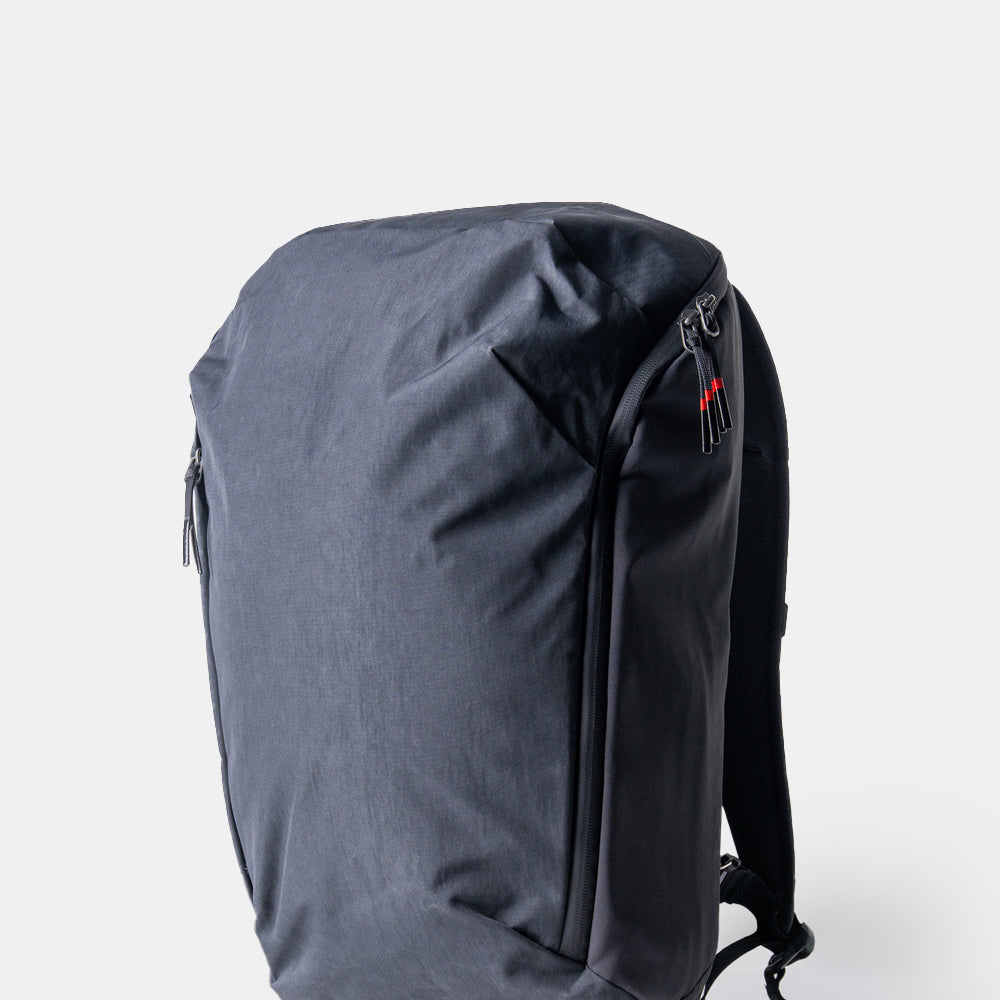 black backpack on white background