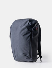 black backpack on white background