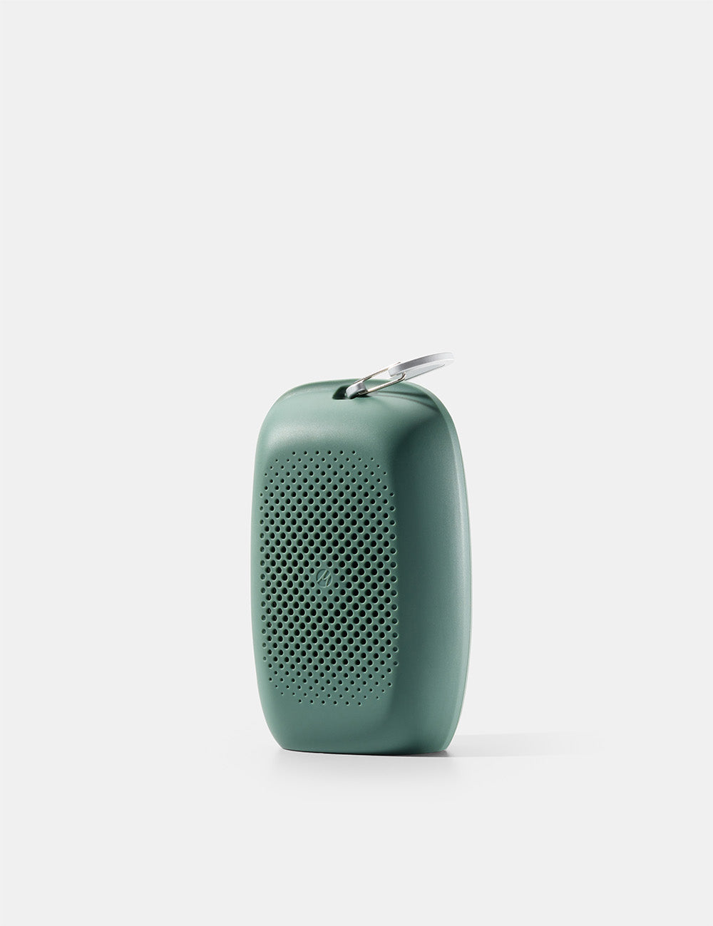green silicone case on white background