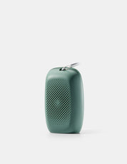 green silicone case on white background
