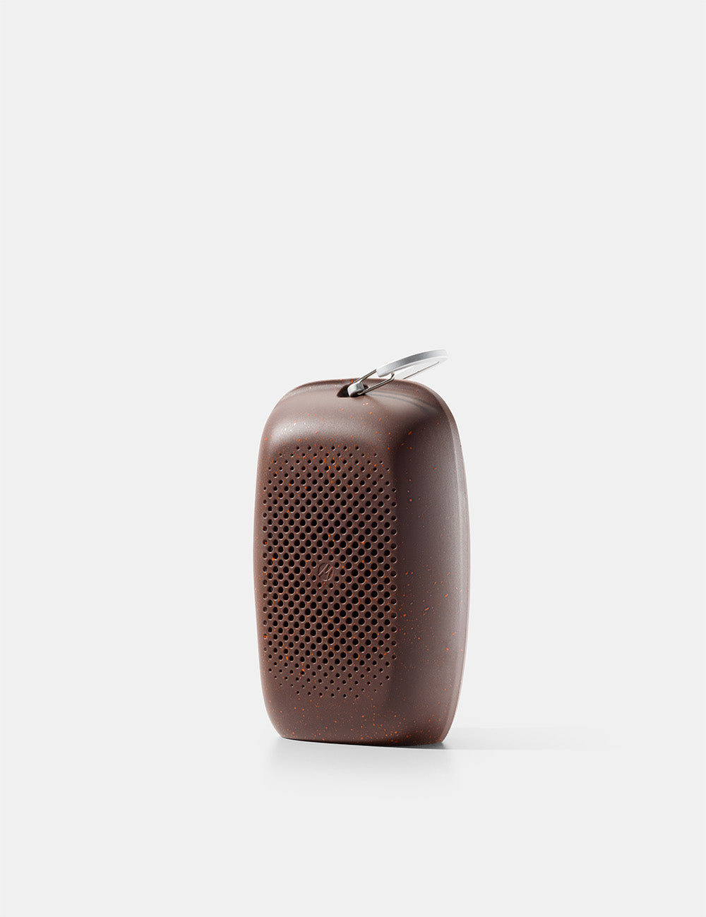 silicone case with orange speckles on white background