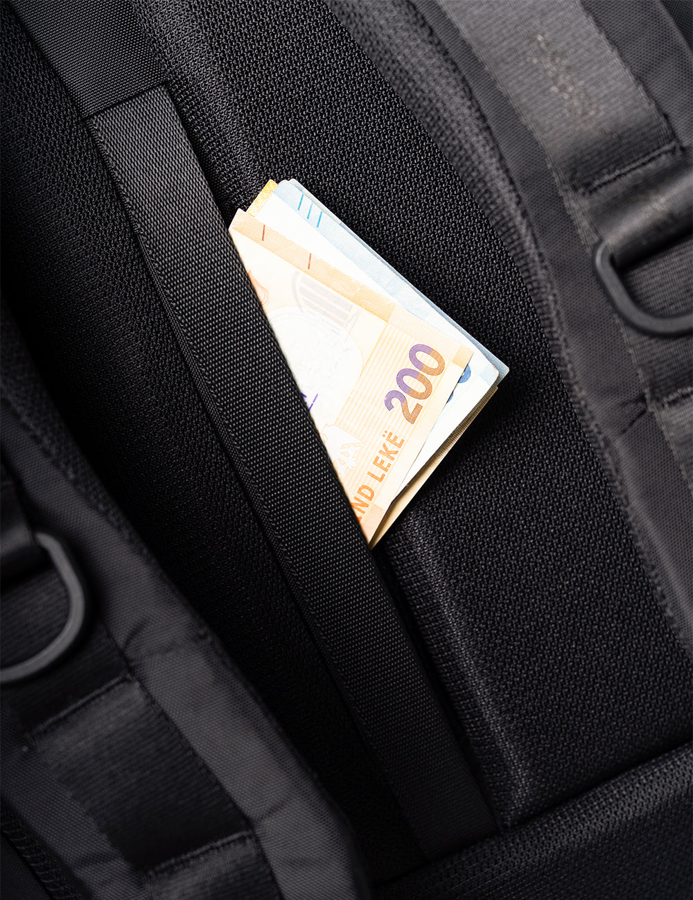 money coming out of hidden pocket