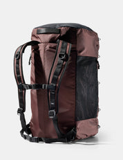 Garnet  backpack with black straps on a white background