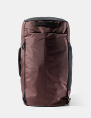 Garnet backpack with black accents on a white background