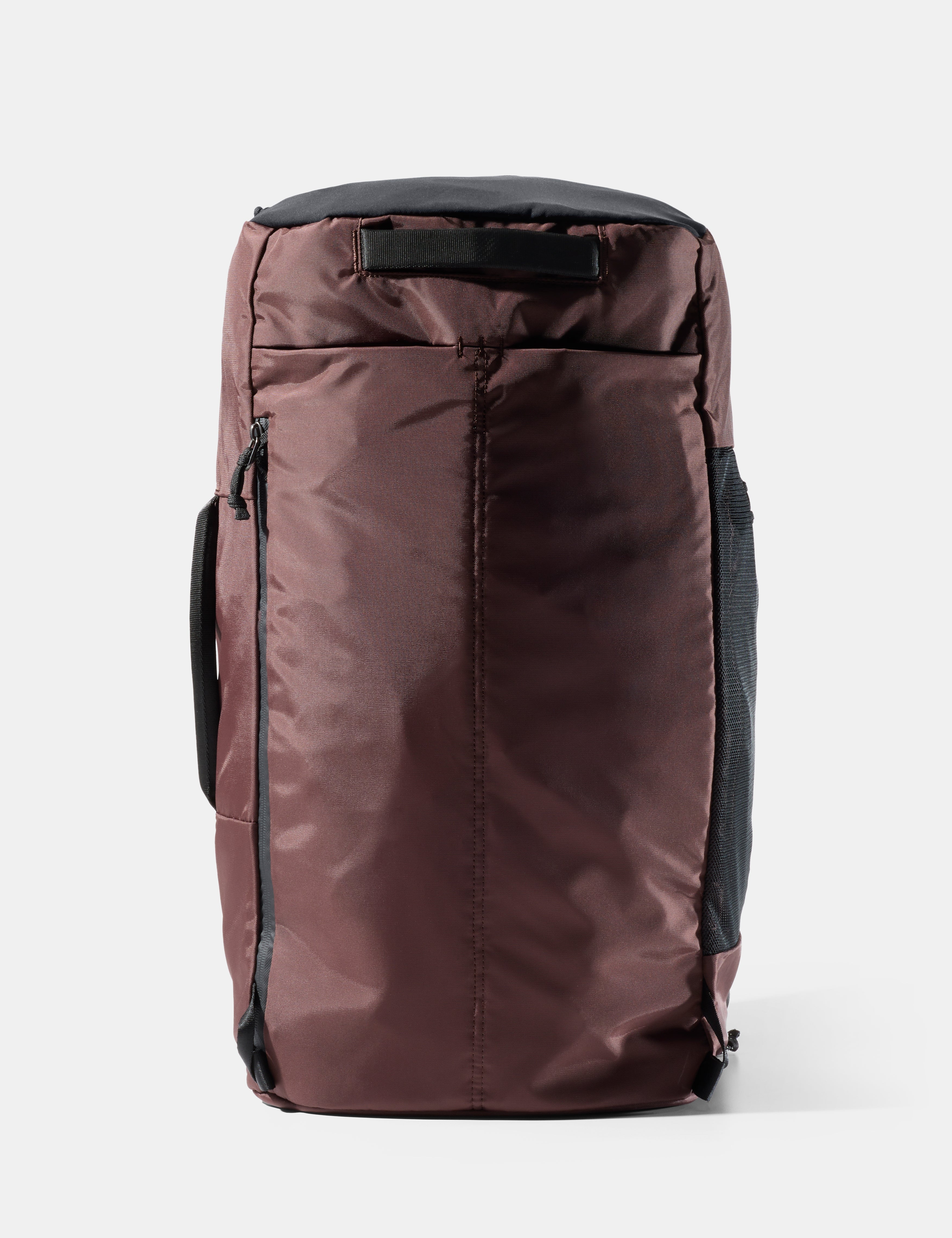 Garnet backpack with black accents on a white background