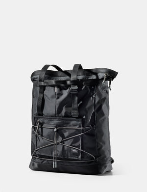 Black tote on a white background