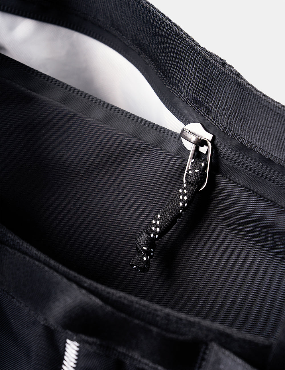 close up view of zipper and puller