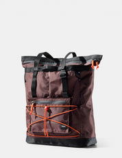 garnet tote with orange accents on a white background