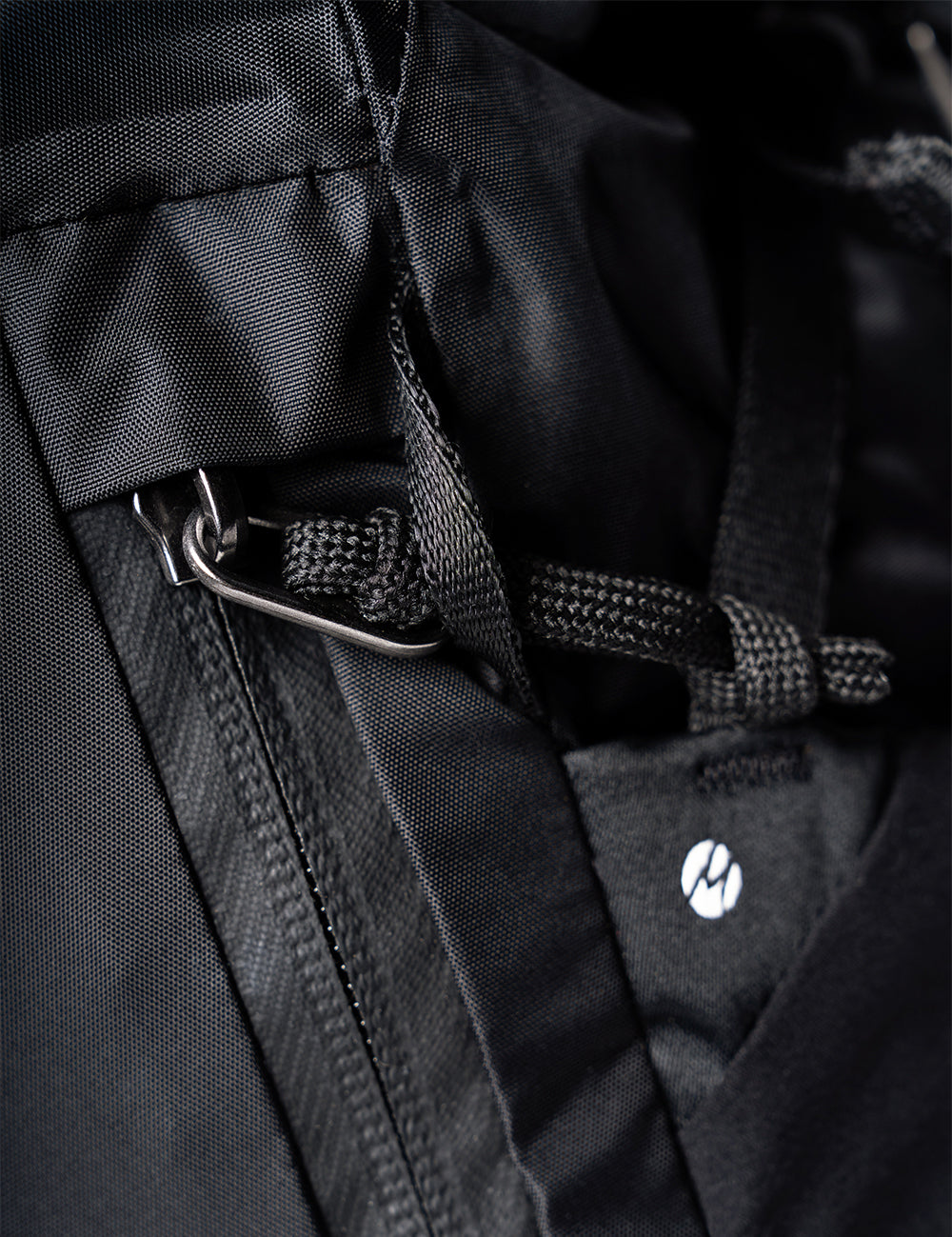 detail of zipper security loop
