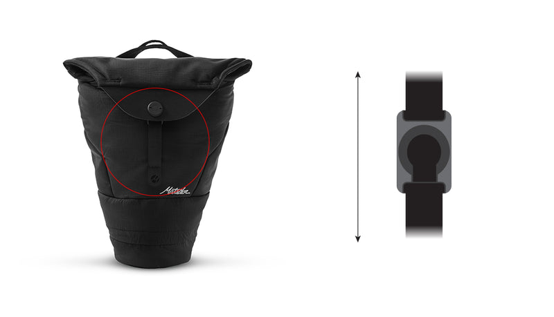 Diagram of Camera Base Layer on white background showing buckle adjustments