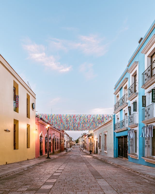buildings in old town Oaxaca, Mexico