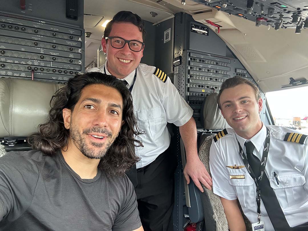 michael zervos racing to visit every country in an airplane cockpit with pilots