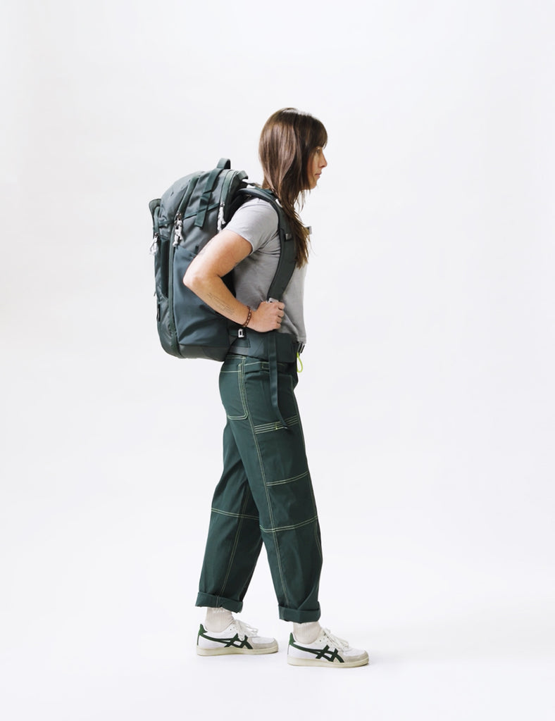video of woman wearing juniper backpack