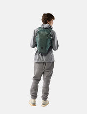 video of man in grey jacket wearing juniper backpack