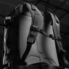 Detail view of Globerider45's backpacking inspired harness system
