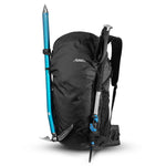 Beast28 with ice axe and trekking pole on white background
